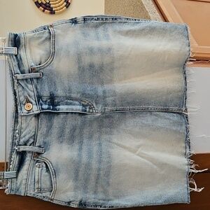 Maurices Light Wash Denim Mini Skirt